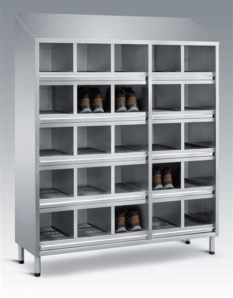 stainless steel cabinet boots|stainless steel shoe storage.